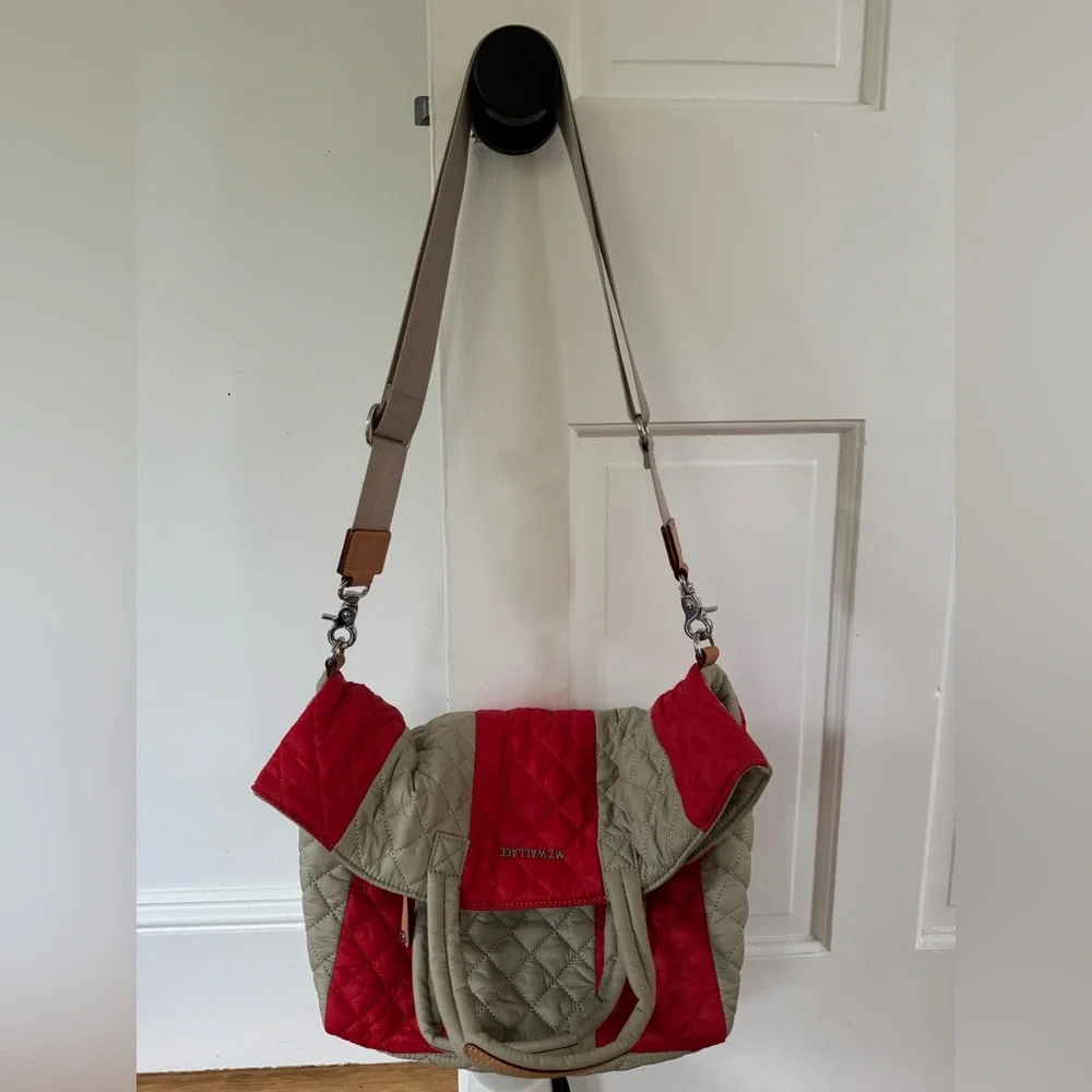 MZ Wallace Cabana Tote - Cherry Red & Atmosphere - Picture 9 of 10